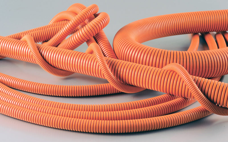 thermoplastic copolyester orange hybrid vehicle conduit